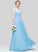 Neckline Fabric Length Bow(s) Ruffle Silhouette Embellishment A-Line V-neck Floor-Length Julianna Sweetheart Bridesmaid Dresses