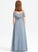 Junior Bridesmaid Dresses A-Line With Off-the-Shoulder Aracely Floor-Length Chiffon Ruffles