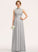 Fabric Length Silhouette Floor-Length Ruffle A-Line Embellishment Neckline HighNeck Adriana Sleeveless Scoop Bridesmaid Dresses