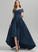 Satin With Scoop Caitlin Sequins Ball-Gown/Princess Asymmetrical Prom Dresses Neck Pockets