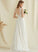 Sweep Wedding Dresses With Ann Train A-Line V-neck Chiffon Lace Dress Sequins Wedding