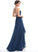 Length Embellishment SplitFront Floor-Length Silhouette Neckline Ruffle A-Line V-neck Fabric Ayla Satin Bridesmaid Dresses