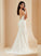 Trumpet/Mermaid V-neck Wedding Wedding Dresses Train Court Dress Sabrina