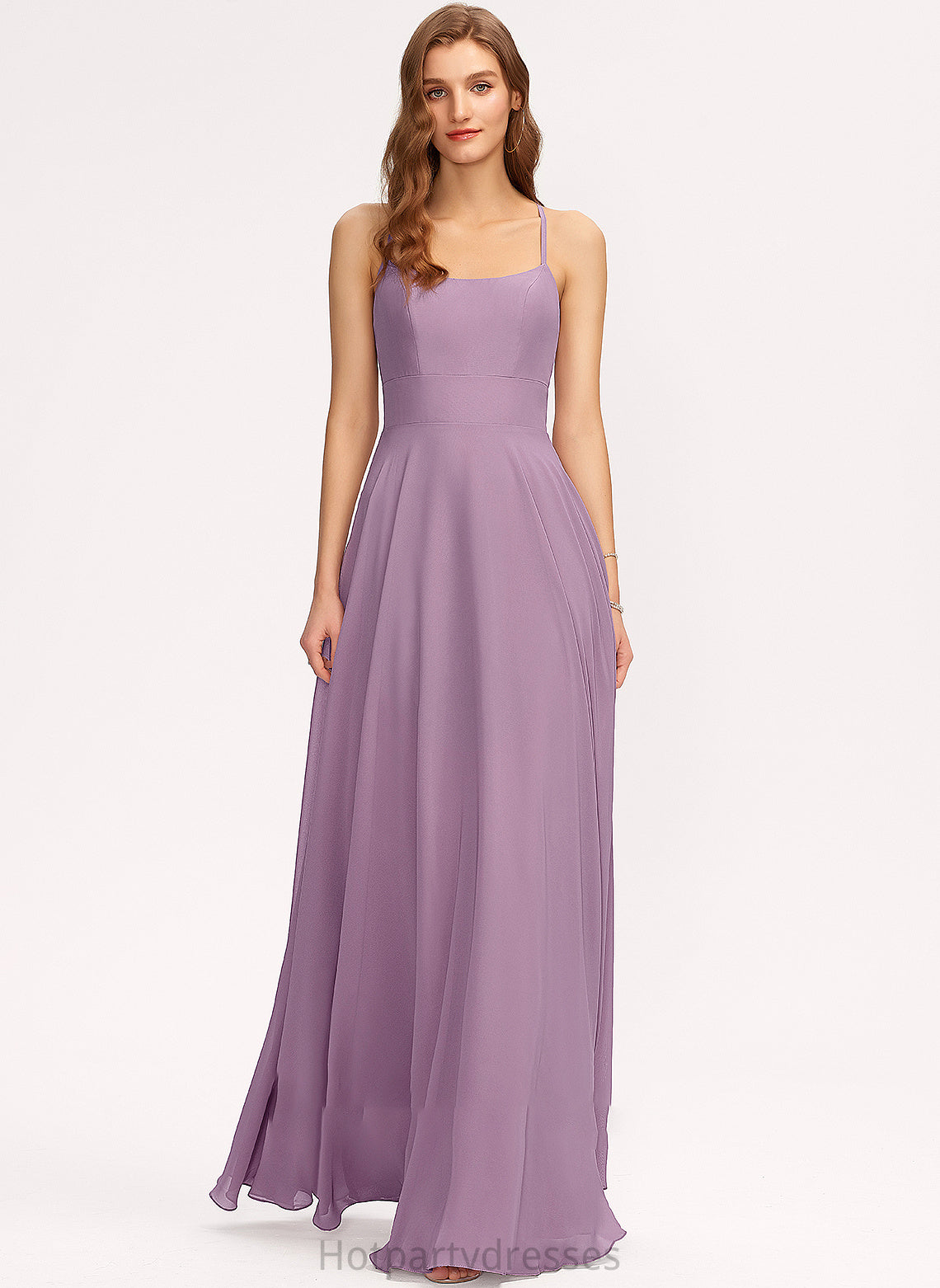 Length Silhouette Floor-Length Pockets Fabric Embellishment ScoopNeck A-Line Neckline Natalia Sleeveless A-Line/Princess Bridesmaid Dresses