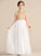 Scoop A-Line Chiffon Junior Bridesmaid Dresses Floor-Length Neck Julie Sequined