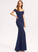 Prom Dresses Trumpet/Mermaid With Split Stretch Krystal Floor-Length Front Crepe Off-the-Shoulder