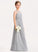 Chiffon Kaliyah Neck Scoop Floor-Length Junior Bridesmaid Dresses Lace A-Line
