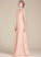 Bow(s) Embellishment Silhouette Beading Floor-Length Neckline Fabric Length A-Line ScoopNeck Natalia Natural Waist Bridesmaid Dresses