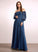 Floor-Length Length Embellishment A-Line Off-the-Shoulder Neckline Fabric Silhouette SplitFront Valerie Scoop Natural Waist Bridesmaid Dresses