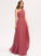 Fabric A-Line Floor-Length Ruffle Length One-Shoulder Embellishment Silhouette Neckline Keely Spandex Natural Waist Bridesmaid Dresses