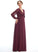 Floor-Length Neckline V-neck Fabric Silhouette SplitFront Embellishment Length A-Line Isla Natural Waist Scoop Bridesmaid Dresses