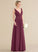Ruffle V-neck Fabric Length Silhouette Floor-Length A-Line Neckline Embellishment Rachael Floor Length A-Line/Princess Bridesmaid Dresses