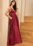 V-neck Silhouette SplitFront A-Line Floor-Length Length Embellishment Fabric Pockets Neckline Kasey A-Line/Princess Bridesmaid Dresses