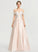Floor-Length Sequins With Wedding Dresses Ayanna Ball-Gown/Princess Off-the-Shoulder Satin Wedding Dress