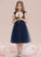 Tulle Knee-Length Empire Ellie Junior Bridesmaid Dresses With Sweetheart Ruffle