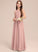 Stacy Bow(s) Chiffon Floor-Length Ruffle Scoop With Neck A-Line Junior Bridesmaid Dresses