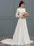 A-Line Wedding Dresses With Scoop Chiffon Train Beading Cadence Dress Wedding Court Neck