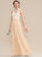 Bow(s) A-Line Length Embellishment ScoopNeck Silhouette Fabric Neckline Floor-Length Isabelle Sleeveless V-Neck Bridesmaid Dresses