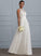 A-Line Floor-Length Scoop Tulle Dress Wedding Dresses Joselyn Wedding Neck