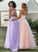 Train Sequins Prom Dresses Scoop Lace Ball-Gown/Princess Sweep Nicole With Tulle Neck