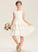 With Bow(s) Knee-Length Junior Bridesmaid Dresses Amina Neck Ruffles A-Line Scoop Chiffon Cascading