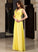 Length V-neck Embellishment Neckline Floor-Length Fabric A-Line Silhouette Ruffle Holly Sleeveless Natural Waist Bridesmaid Dresses
