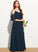 Floor-Length Chanel Off-the-Shoulder Ruffle A-Line With Chiffon Junior Bridesmaid Dresses