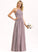 Floor-Length Embellishment Fabric Neckline Ruffle Silhouette Length Bow(s) Empire Halter Adison Natural Waist Bridesmaid Dresses