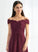 Fabric Off-the-Shoulder Asymmetrical Lace Neckline Length Silhouette Embellishment A-Line Armani Scoop Natural Waist Bridesmaid Dresses
