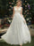 V-neck A-Line Lauryn With Train Wedding Dress Lace Court Wedding Dresses