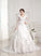 Chapel V-neck With Ball-Gown/Princess Dress Train Appliques Lace Beading Wedding Satin Julianna Wedding Dresses