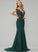 Train Off-the-Shoulder Katherine Sweep Sequins Crepe Trumpet/Mermaid With Beading Prom Dresses Stretch Lace