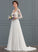 Sweep V-neck With A-Line Train Sequins Wedding Dresses Chiffon Beading Wedding Brisa Dress