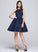 Neck Prom Dresses Hailie Scoop A-Line/Princess Short/Mini Beading Pleated Bow(s) Sequins With
