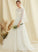 A-Line Wedding Dresses Lace Dress Wedding Madelyn Neck Train Sweep Scoop Tulle