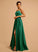 Beading Ball-Gown/Princess Sequins Prom Dresses Satin With Floor-Length V-neck Elizabeth