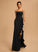 Crepe Ruffle With Stretch Square Neckline Ryan Floor-Length Prom Dresses Sheath/Column
