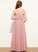 Cascading Chiffon Neckline Floor-Length A-Line Junior Bridesmaid Dresses With Ruffles Karly Square
