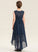 Bow(s) Lace Cascading With Chiffon Asymmetrical Ruffles Tess Scoop Junior Bridesmaid Dresses Neck A-Line