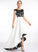 Scoop Jaqueline Asymmetrical Dress Ball-Gown/Princess Neck Wedding Satin Wedding Dresses
