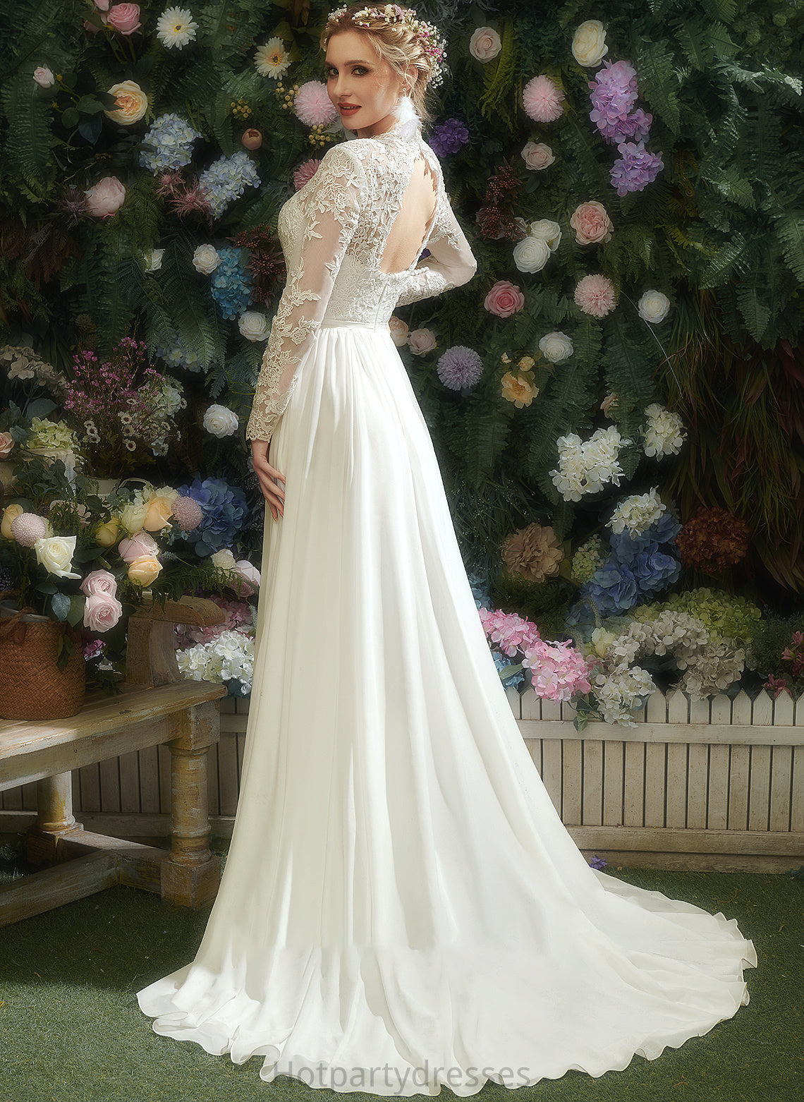 Dress Lace Reagan With Floor-Length Wedding Dresses V-neck A-Line Wedding