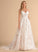 Mireya Wedding Ball-Gown/Princess V-neck Wedding Dresses With Lace Train Pockets Beading Tulle Dress Court