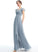 A-Line Ruffle SplitFront Length Silhouette V-neck Floor-Length Embellishment Neckline Fabric Paola A-Line/Princess Bridesmaid Dresses