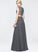 Amara With Beading Chiffon Floor-Length Prom Dresses Scoop A-Line Neck Sequins