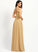 V-neck Nathalia Floor-Length Prom Dresses A-Line