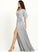 Fabric SplitFront Ruffle Floor-Length V-neck Silhouette A-Line Length Embellishment Neckline Kierra Bridesmaid Dresses