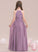 Gretchen A-LineScoopNeckFloor-LengthChiffonJuniorBridesmaidDressWithRuffle#119580 Junior Bridesmaid Dresses