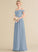 Off-the-Shoulder Floor-Length A-Line Neckline Fabric Length Silhouette Ruffle Embellishment Shelby Natural Waist Floor Length Bridesmaid Dresses