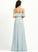 Embellishment A-Line Fabric Length Floor-Length Off-the-Shoulder Neckline Silhouette SplitFront Makaila Natural Waist Straps Bridesmaid Dresses