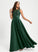 Zoe Scoop Sequins Lace Satin Neck Ball-Gown/Princess Prom Dresses With Floor-Length
